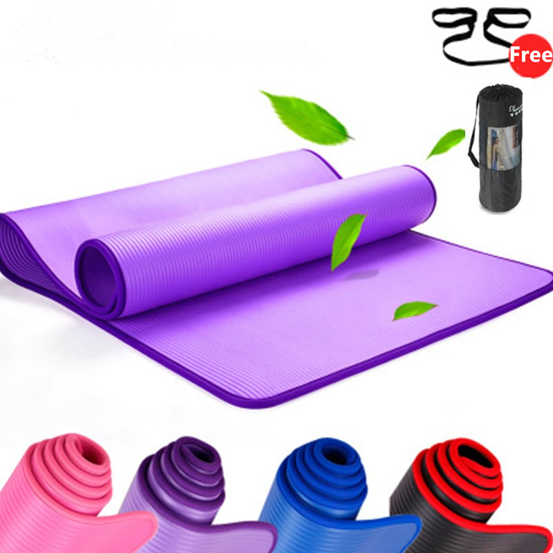 Pilates Yoga Shoes - 10mm Kaymaz Yoga Matı 183cm*61cm Kalınlaştırılmış