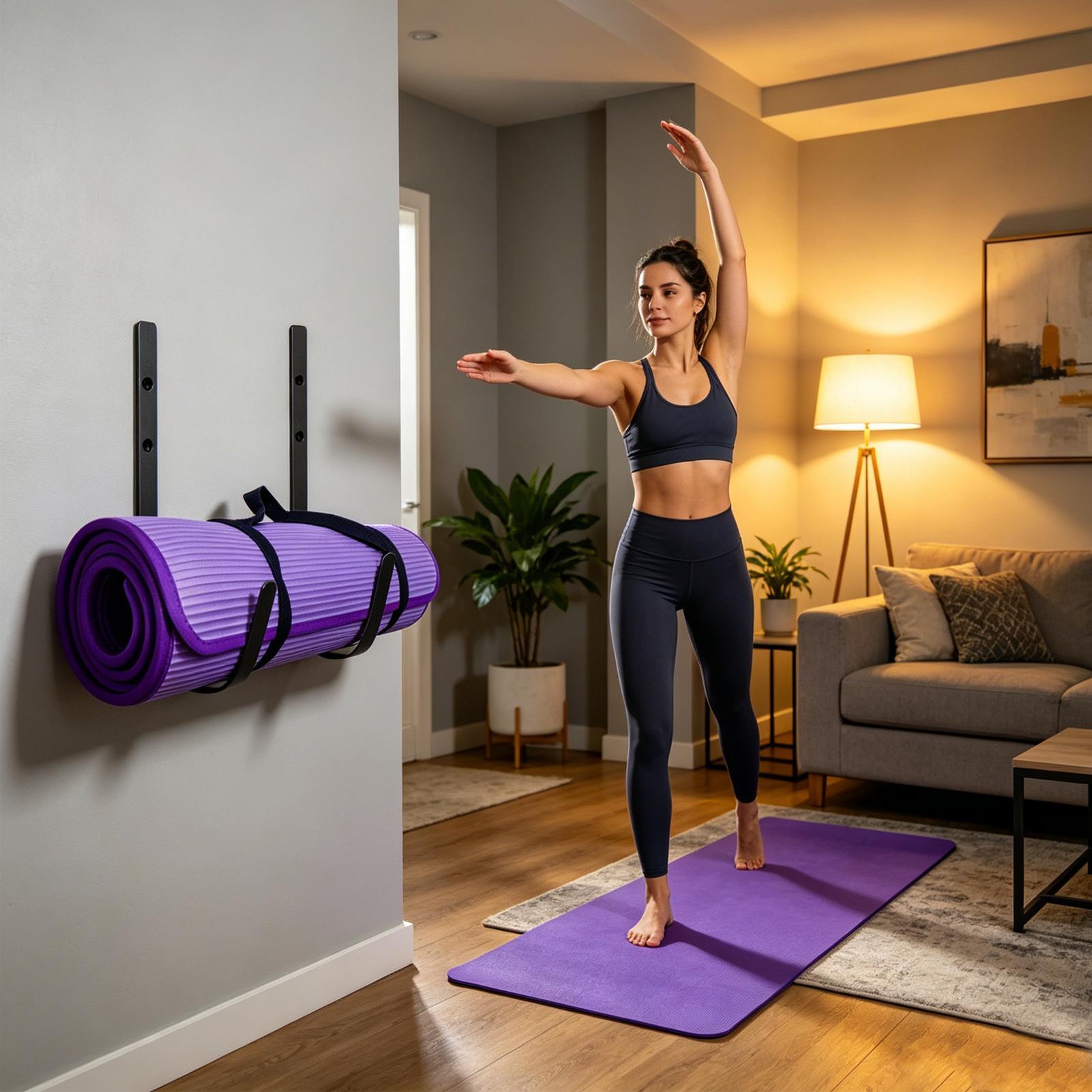Pilates Yoga Garage - Yoga Matı Duvar Montajlı Köpük Rulo