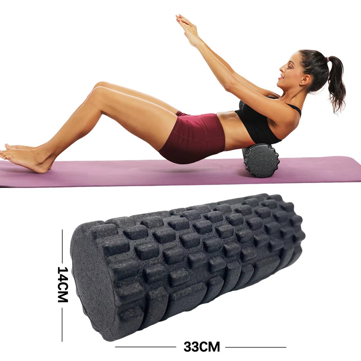 Pilates Yoga Bar - 30/33cm Fitness köpük rulo Yoga masaj