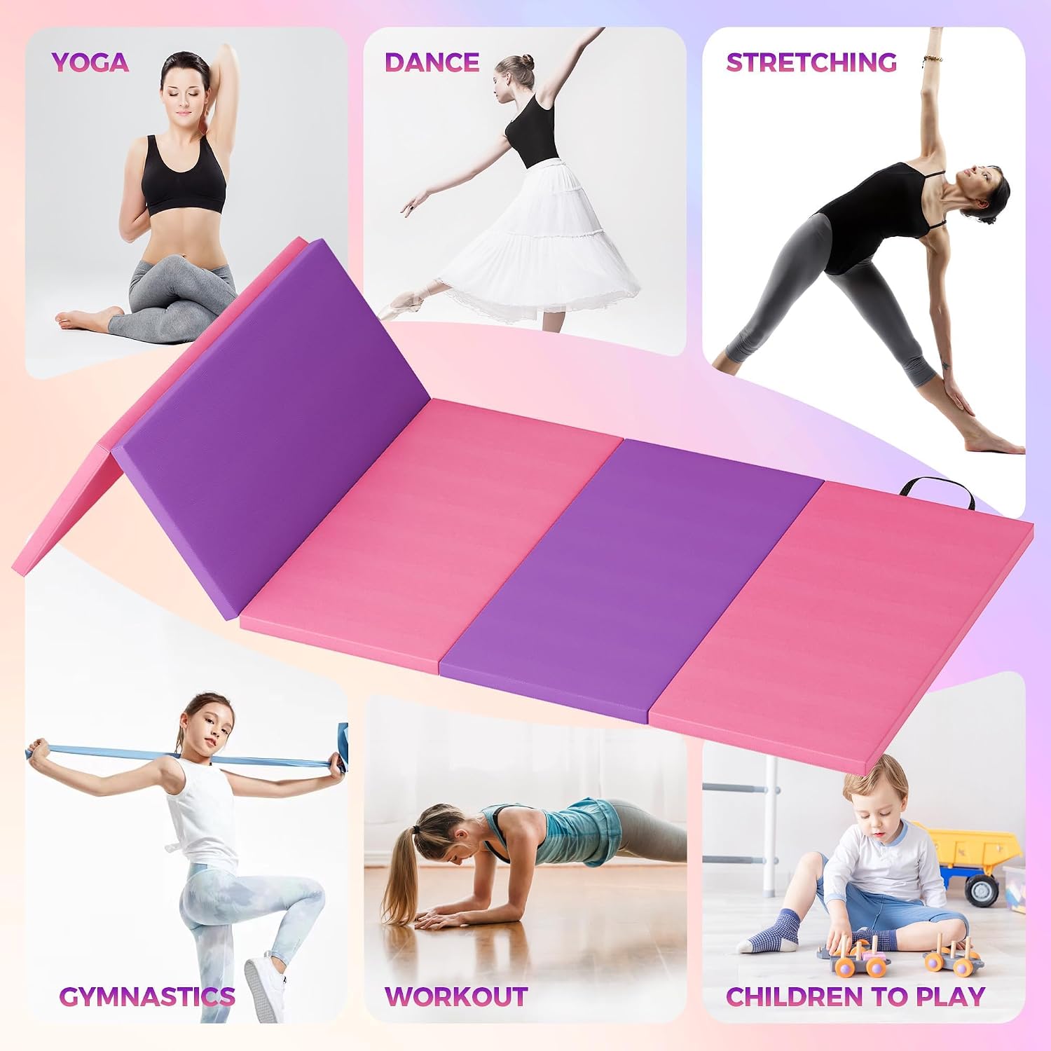 Pilates Yoga Shoes - Katlanabilir Yoga Matı Jimnastik Matı 5