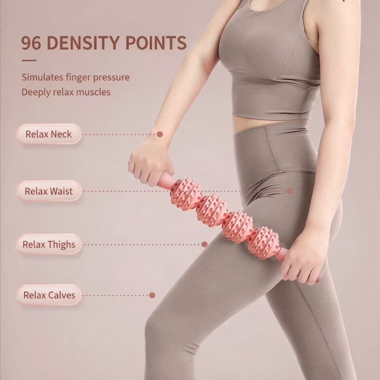 Pilates Yoga Bar - Yoga Masaj Çubuğu Kurt Dişi Kas