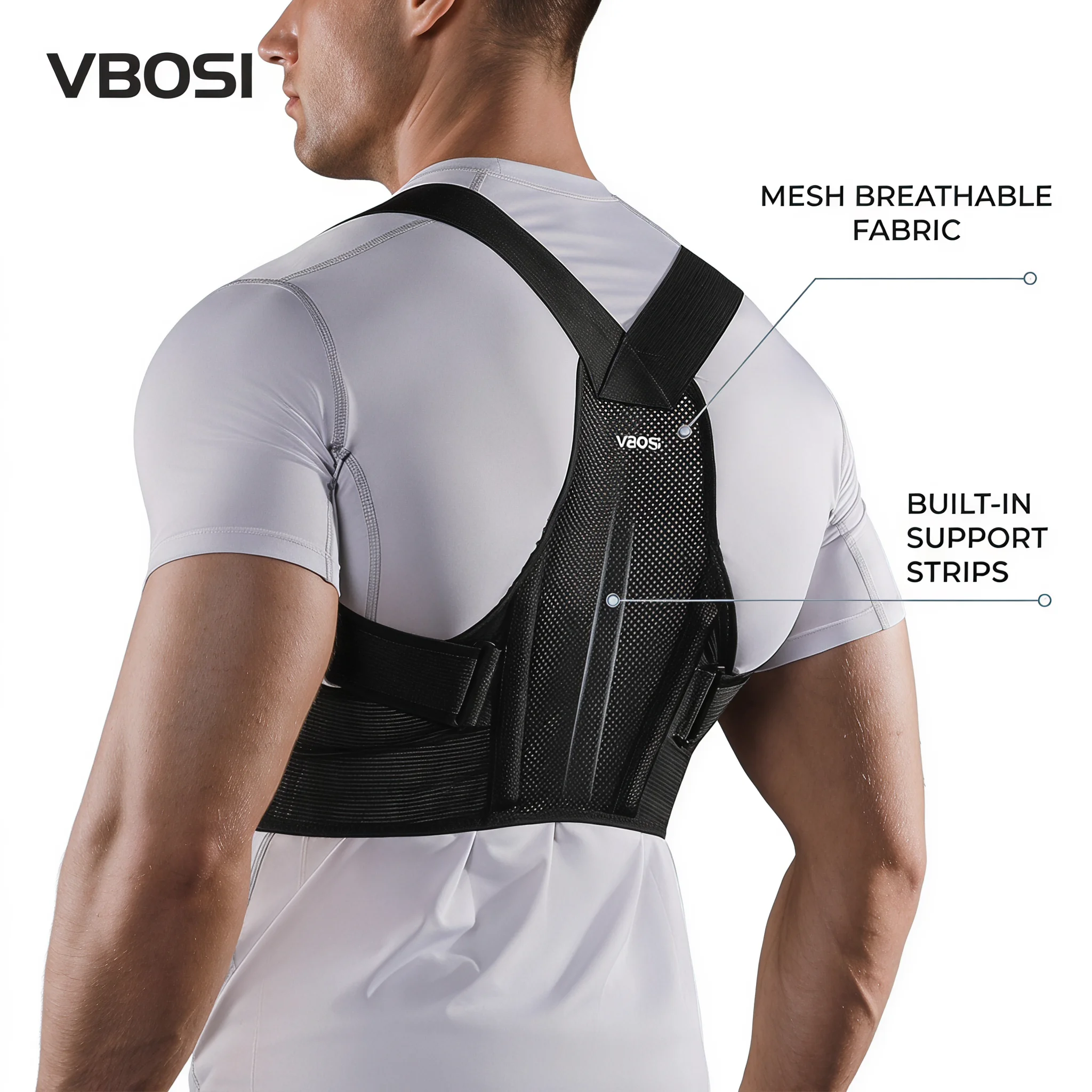 Posture Pole Corrector - VBOSI Ayarlanabilir Duruş Düzeltici Nefes Alabilen