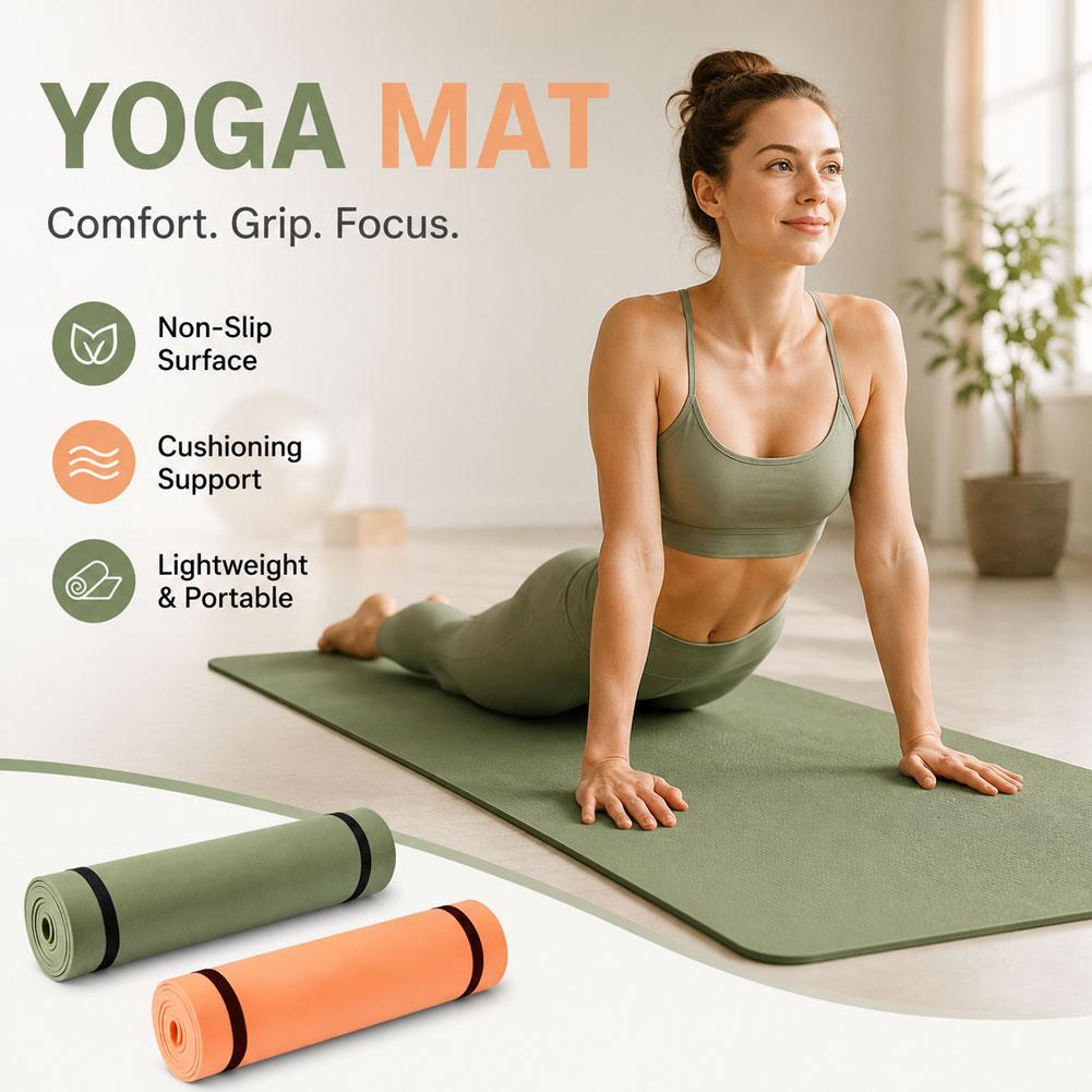 Pilates Yoga Shoes - 180x50cm Kaymaz Pilates Yoga Matı Kalın
